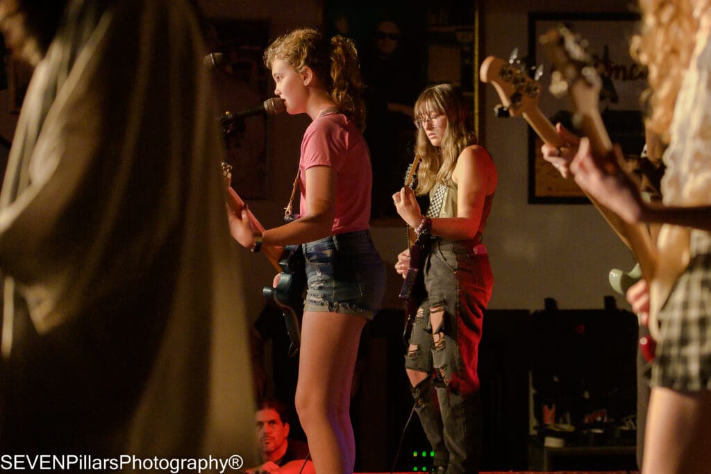 young girls performing