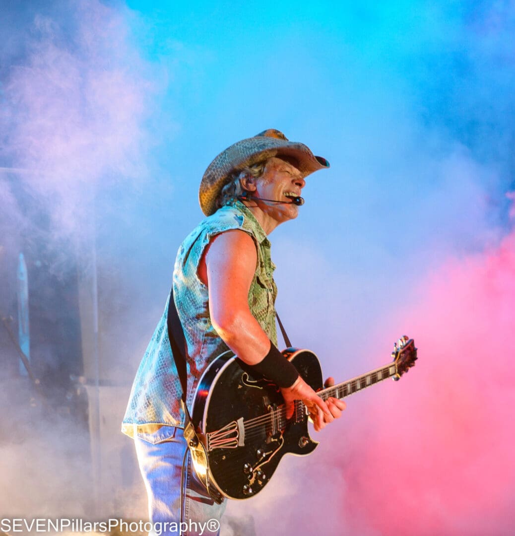 Ted Nugent entertaining the audience